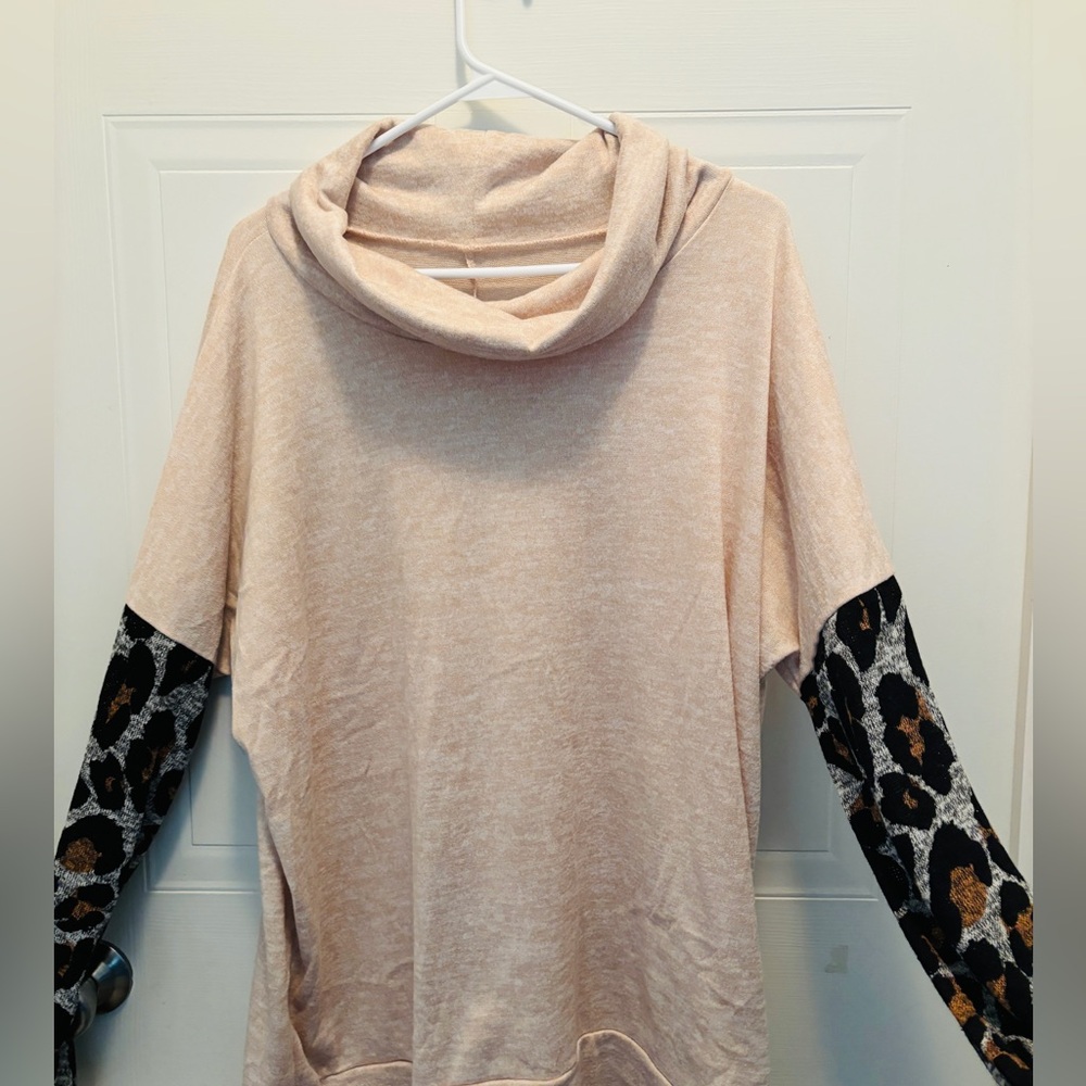 1Xl cowl neck sweater.